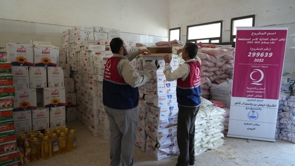 قطر الخيرية تقدم مساعدات إغاثية لأكثر من 800 أسرة في ذمار