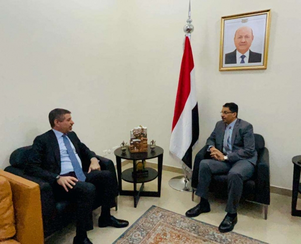 جدد إدانة العدوان الإسرائيلي.. بن مبارك يبحث مع السفير الأمريكي جهود إحلال السلام في اليمن