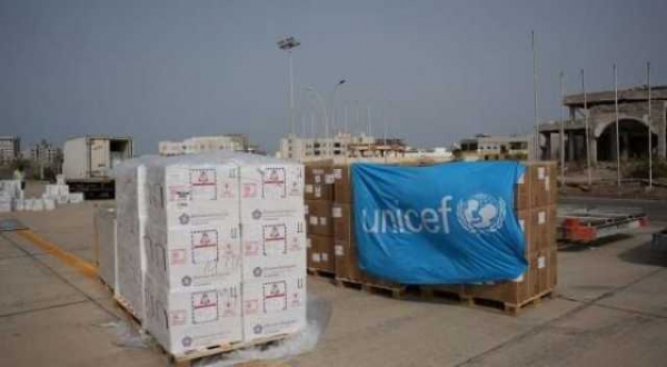 اليونيسف تعلن وصول 4.5 طن من لقاحات الأطفال إلى عدن