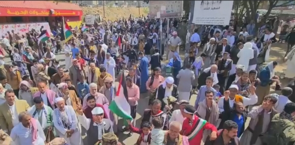 مظاهرات تضامنية مع الشعب الفلسطيني في عدة محافظات يمنية
