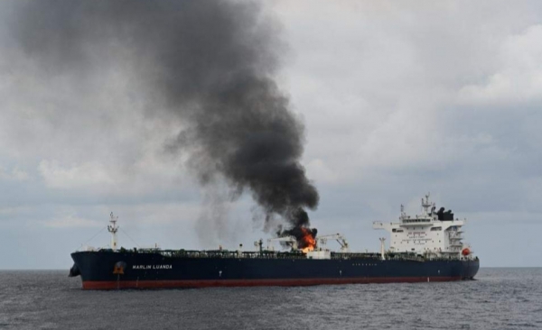 جماعة الحوثي تعلن استهداف سفينة تجارية أمريكية كانت متجهة لموانئ فلسطين المحتلة
