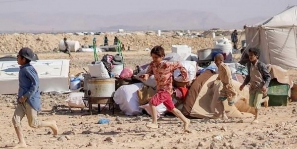 وحدة النازحين: نزوح نحو 300 أسرة يمنية خلال مارس الماضي