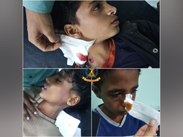 إصابة ثلاثة أطفال بانفجار قذيفة في الضالع