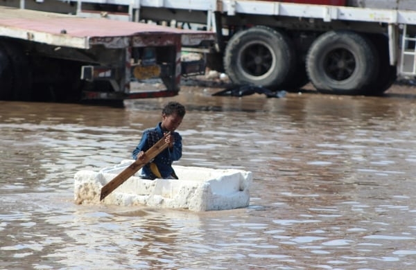 تحذير أممي جديد من فيضانات بسبب الأمطار خلال الأيام المقبلة في اليمن