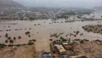 السيول تقطع الطريق الدولي في وادي حضرموت بعد هطول أمطار غزيرة